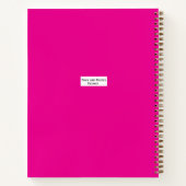 Edles rosa Notizbuch mit Herzen (Rückseite)