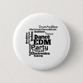 EDM Dance Party Word Cloud Button (Vorderseite)