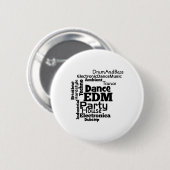 EDM Dance Party Word Cloud Button (Vorne & Hinten)