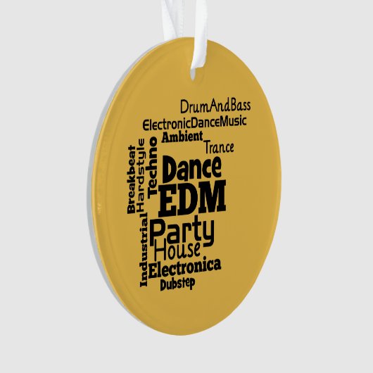 EDM Dance Party Word Cloud Ornament (Vorderseite)