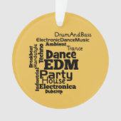 EDM Dance Party Word Cloud Ornament (Vorderseite)