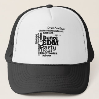 EDM Dance Party Word Cloud Truckerkappe