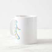 Edm Dreifarbig - 70 Tänzerin - Glitch - Rave St Kaffeetasse (Vorderseite Links)