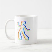 Edm Dreifarbig - 70 Tänzerin - Glitch - Rave St Kaffeetasse (Links)