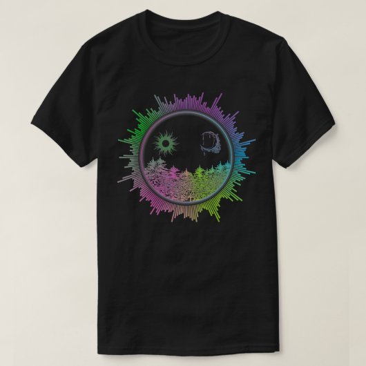EDM Equalizer Techno Illustration Electric Music F T-Shirt (Design vorne)