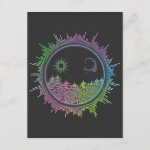 EDM Equalizer Techno Rave Electric Music Festival Postkarte