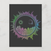 EDM Equalizer Techno Rave Electric Music Festival Postkarte (Vorderseite)