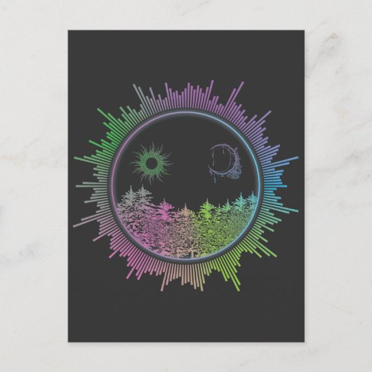 EDM Equalizer Techno Rave Electric Music Festival Postkarte (Vorderseite)