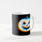 EDM Glitchy White Pumpkin Kaffeetasse (VorderseiteRechts)