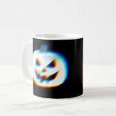 EDM Glitchy White Pumpkin Kaffeetasse (Vorderseite Links)