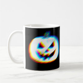 EDM Glitchy White Pumpkin Kaffeetasse