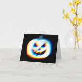 EDM Glitchy White Pumpkin Karte (Gelbe Blume)