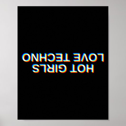 Edm House Dj Rave Music Party Outfit Hot Girls Lov Poster (Vorne)