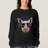 EDM House Music DJ Pig Music  Music Artist Pig Mom Sweatshirt (Vorderseite)