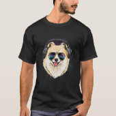 EDM House Music DJ Pomeranian Dog Music  Music Art T-Shirt (Vorderseite)
