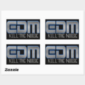 EDM KILL THE NOISE RECHTECKIGER AUFKLEBER (Blatt)
