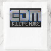 EDM KILL THE NOISE RECHTECKIGER AUFKLEBER (Tasche)