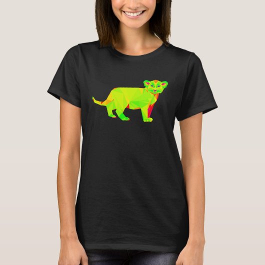 EDM Lion Techno Trance Lion Cub Rave T-Shirt (Vorderseite)