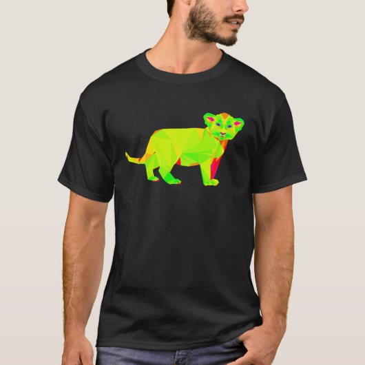 EDM Lion Techno Trance Lion Cub Rave T-Shirt (Vorderseite)