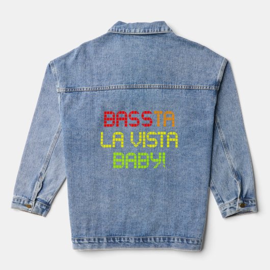 Edm Rave Hardstyle Dubstep Dj Technsta Bassta La V Jeansjacke (Rückseite)