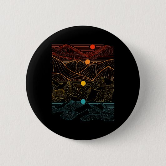 Edm Techno Sun Moon Music Festival Party Dancing D Button (Vorderseite)