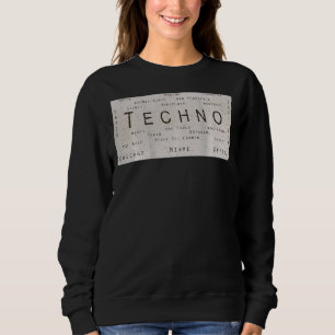 Edm Techno Untergrund Rave Cities on Back Sweatshirt