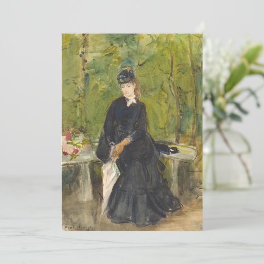 Edma sitzt im Park | Berthe Morisot (Stehend Vorderseite)