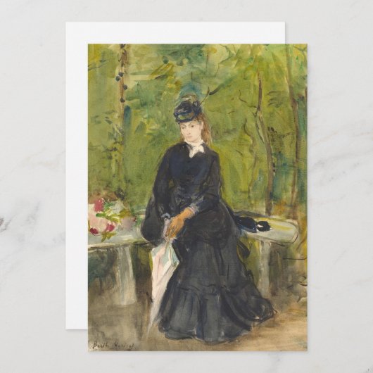 Edma sitzt im Park | Berthe Morisot (Vorne/Hinten)