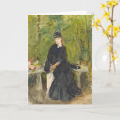 Edma sitzt im Park | Berthe Morisot Karte (Gelbe Blume)
