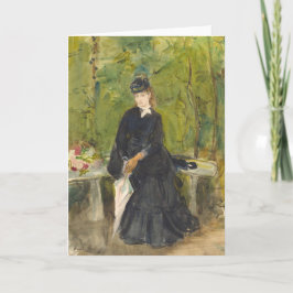 Edma sitzt im Park | Berthe Morisot Karte
