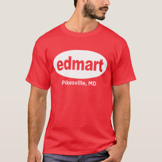 Edmart Weiß auf Rot T-Shirt