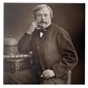 Edmond de Goncourt (1822-96) von 'Galerie Contemp Fliese