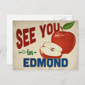 Edmond Oklahoma Apple - Vintage Travel Postkarte (Vorne/Hinten)