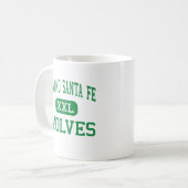 Edmond Santa Fe - Wölfe - hoch - Edmond Oklahoma Kaffeetasse (Vorderseite Links)