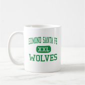 Edmond Santa Fe - Wölfe - hoch - Edmond Oklahoma Kaffeetasse (Links)