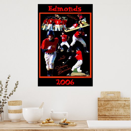 Edmonds Freshman Baseball Poster2 Poster (Küche)