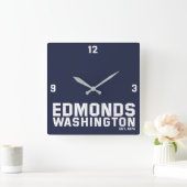 Edmonds, Washington Quadratische Wanduhr (Zuhause)