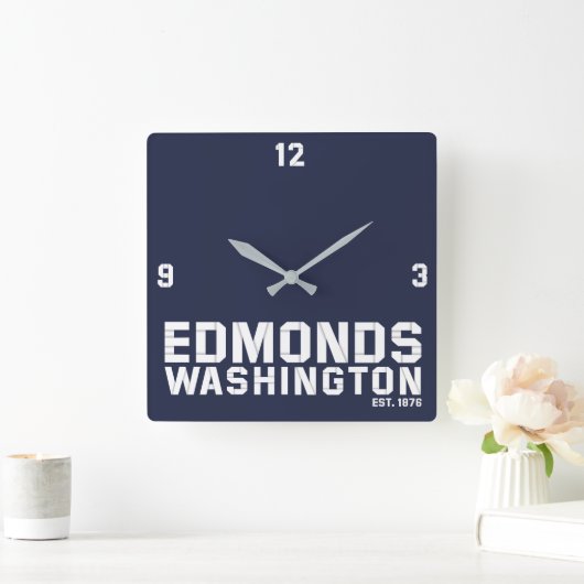Edmonds, Washington Quadratische Wanduhr (Zuhause)