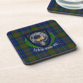 Edmonstone Scottish Clan Tartan & Crest Getränkeuntersetzer (Linke Seite)