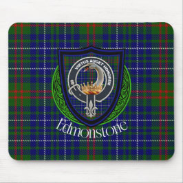 Edmonstone Scottish Clan Tartan & Crest Mousepad