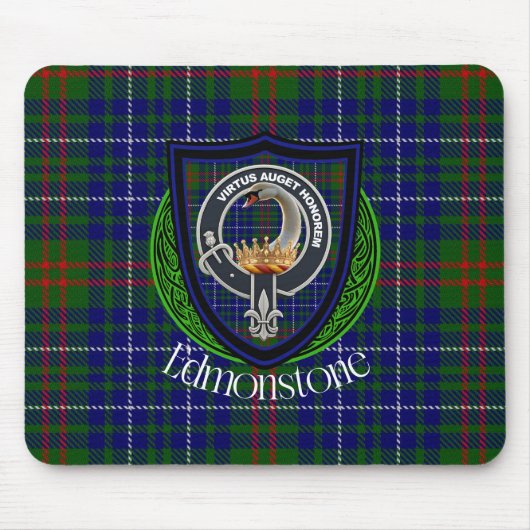 Edmonstone Scottish Clan Tartan & Crest Mousepad (Vorne)