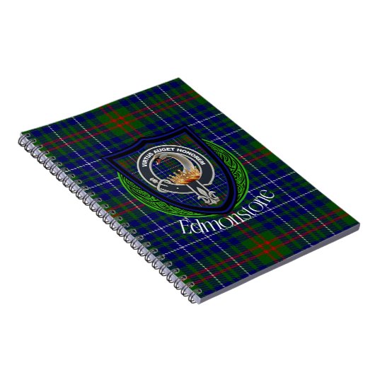 Edmonstone Scottish Clan Tartan & Crest Notizblock (Rechte Seite)