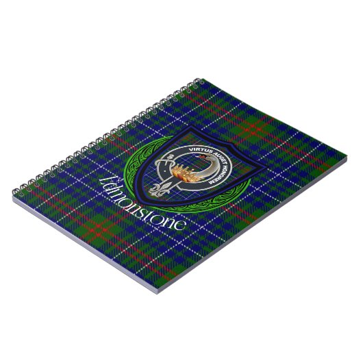 Edmonstone Scottish Clan Tartan & Crest Notizblock (Linke Seite)