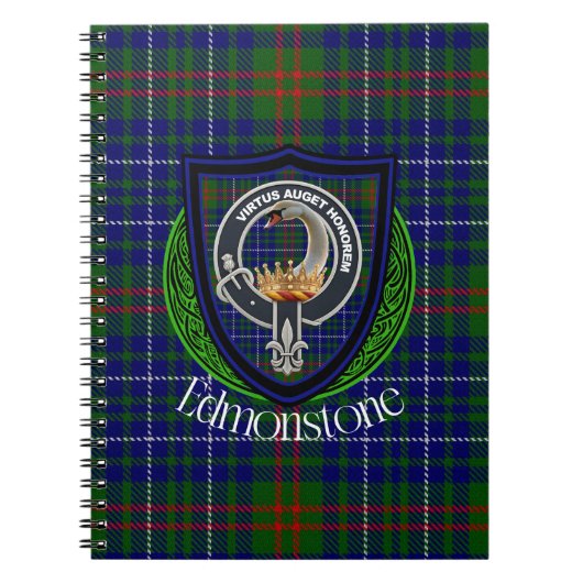 Edmonstone Scottish Clan Tartan & Crest Notizblock (Vorderseite)