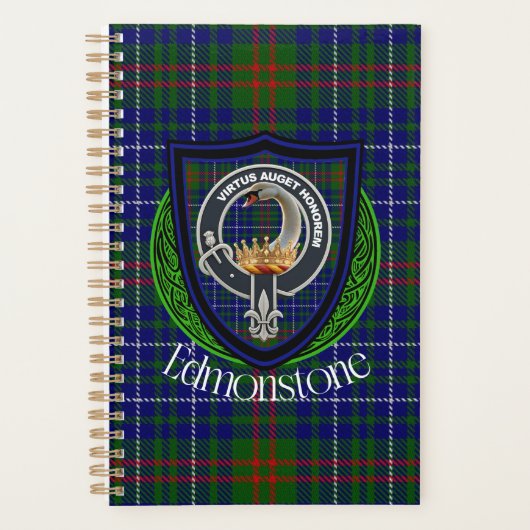 Edmonstone Scottish Clan Tartan & Crest Planer (Vorderseite)