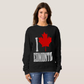 Edmonton Alberta Canada Maple Leaf Canadian Flag P Sweatshirt (Vorne ganz)