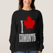 Edmonton Alberta Canada Maple Leaf Canadian Flag P Sweatshirt (Vorderseite)