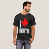 Edmonton Alberta Canada Maple Leaf Canadian Flag P T-Shirt (Vorne ganz)
