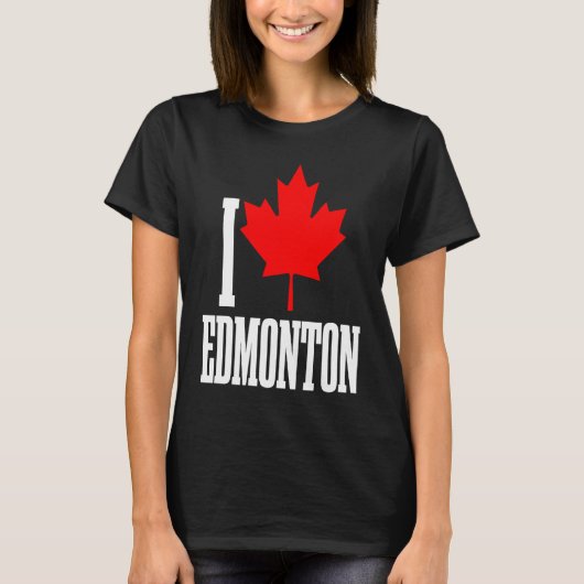 Edmonton Alberta Canada Maple Leaf Canadian Flag P T-Shirt (Vorderseite)