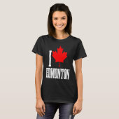 Edmonton Alberta Canada Maple Leaf Canadian Flag P T-Shirt (Vorne ganz)